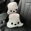 Car Neck Pillow Waist Support Cartoon Dog Car Headrest Plush Wasit Cushion Car Accessory for Chairs Recliners Driving Seats