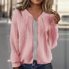 Women's Fashion Solid Color Loose Standing Collar Zipper Top Sport Coat