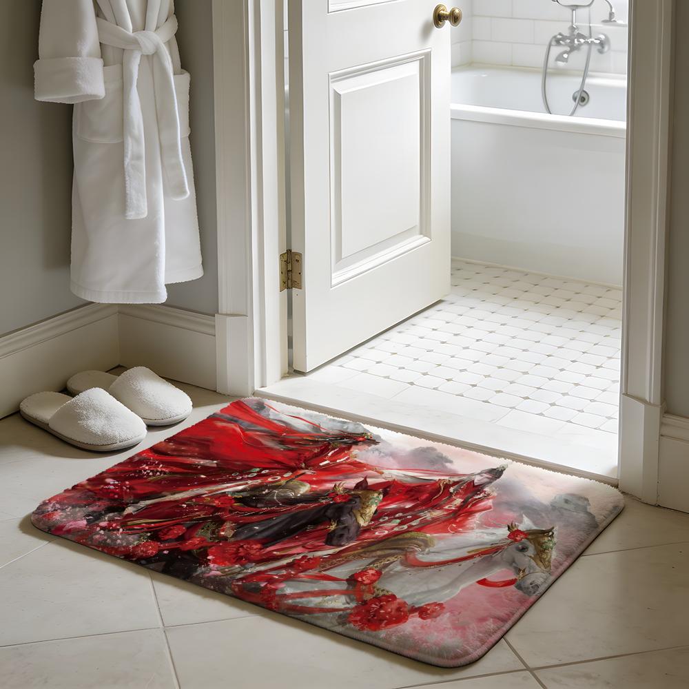 BL Anime MMoDaoZuShi Floor Mat Soft Flannel Absorbent Mat Non-Slip Rug Home Bedroom Bathroom