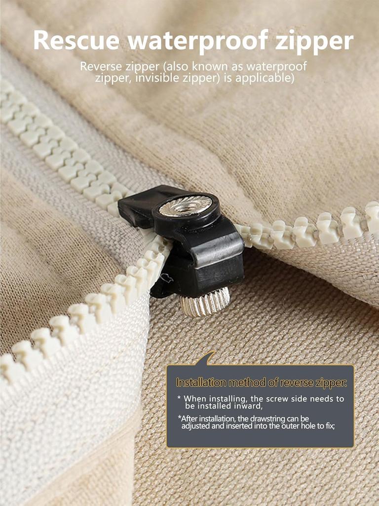 Large Replaceable Zipper Head for Clothing Bags, Travel Bags, Wallets, Tents, Golf Bags and Other Zipper Repair