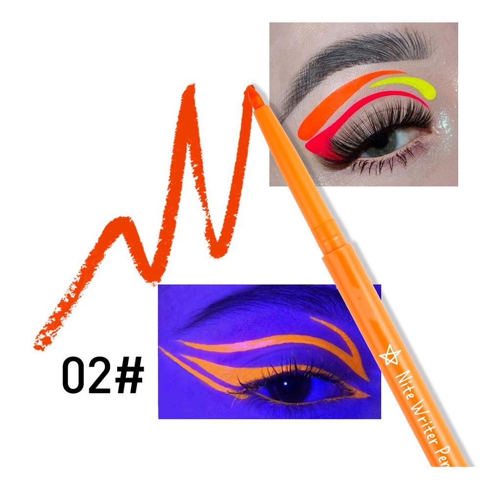Colorful UV Waterproof Luminous Eyeliner Gel Pen Fluorescent Eyeliner Pen Halloween Christmas Party Stage Face Color Paint Pen