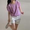 New ArrivalS Open Run Women S Cotton Panel Pin Tuck Shirring Pocket Short Sleeve