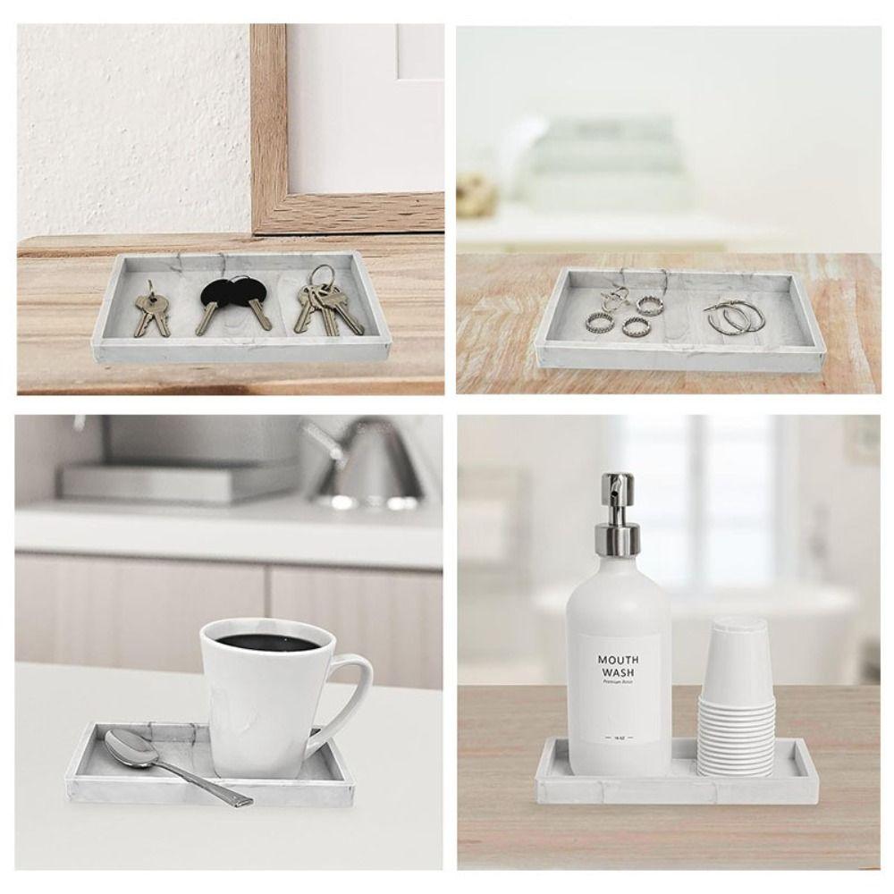 Shatterproof Silicone Storage Tray Thickened Bathroom Vanity Organizer Bathtub