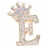Crown 26 Initial Letters A To Z   Brooch Pins Women