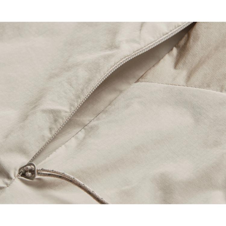 Li Ning Running Series однотонная застегивающаяся на молнию стойка воротник удобная дышащая спортивная ветровка женская верхняя одежда пыльно-серый AFDU166-1