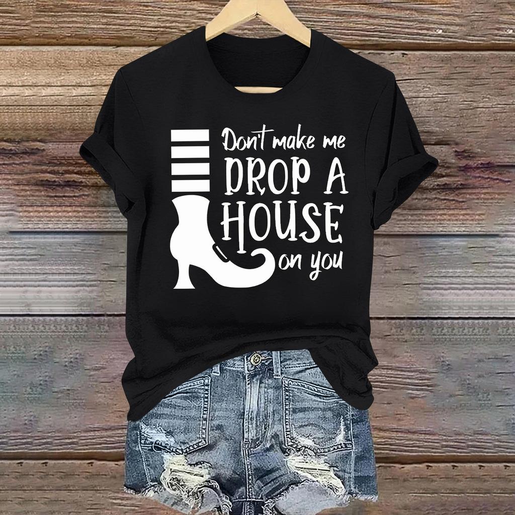 Женская повседневная футболка с круглым вырезом и коротким рукавом, пуловер