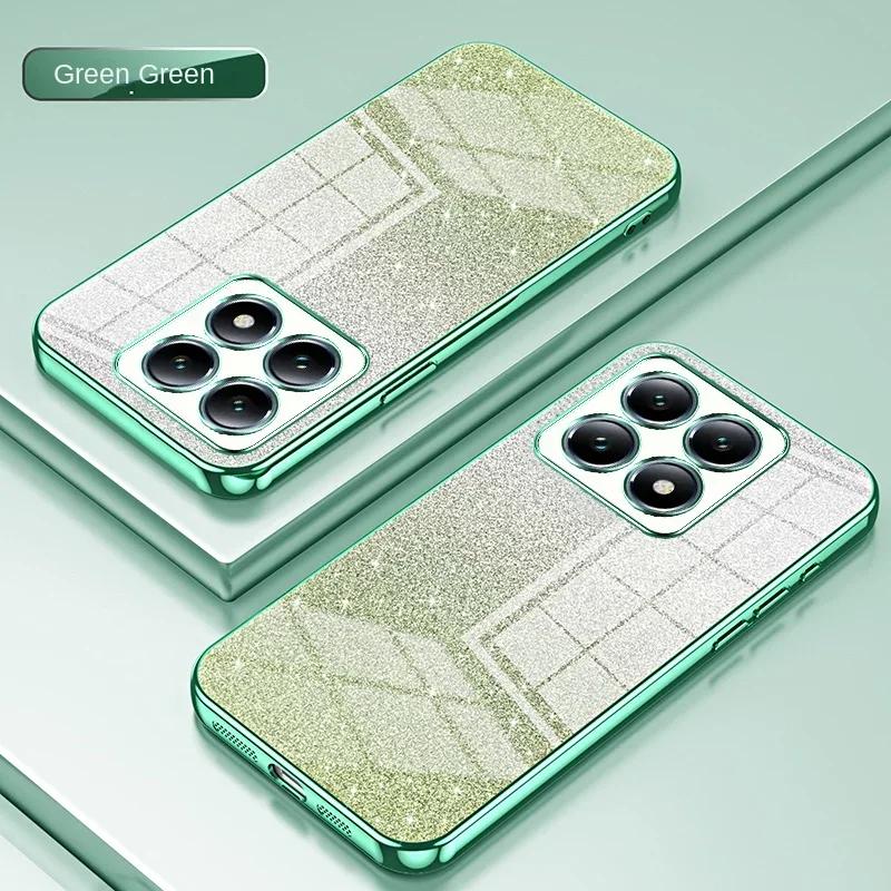 Градиентный цветной блестящий мягкий силиконовый чехол для Xiaomi Mi 14T Pro 13T 12T 11T 15 гальваническая рамка противоударный защитный чехол
