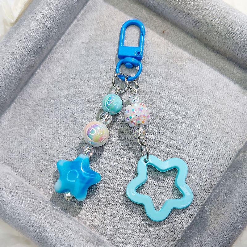 Полый акриловый Y2K пентаграмма звезда кулон брелок милый брелок подвеска для ключей автомобильный брелок держатель для ключей сумочка шнурок аксессуары