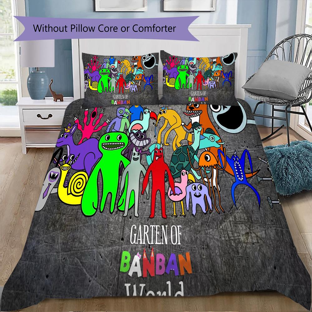 Garten of Banban Cartoon Set Pattern Bedding,Quilt Set Quilt Cover Pillowcase Home Birthday Gift (1*duvet cover+2*pillowcase,without core)ZSJT0917130