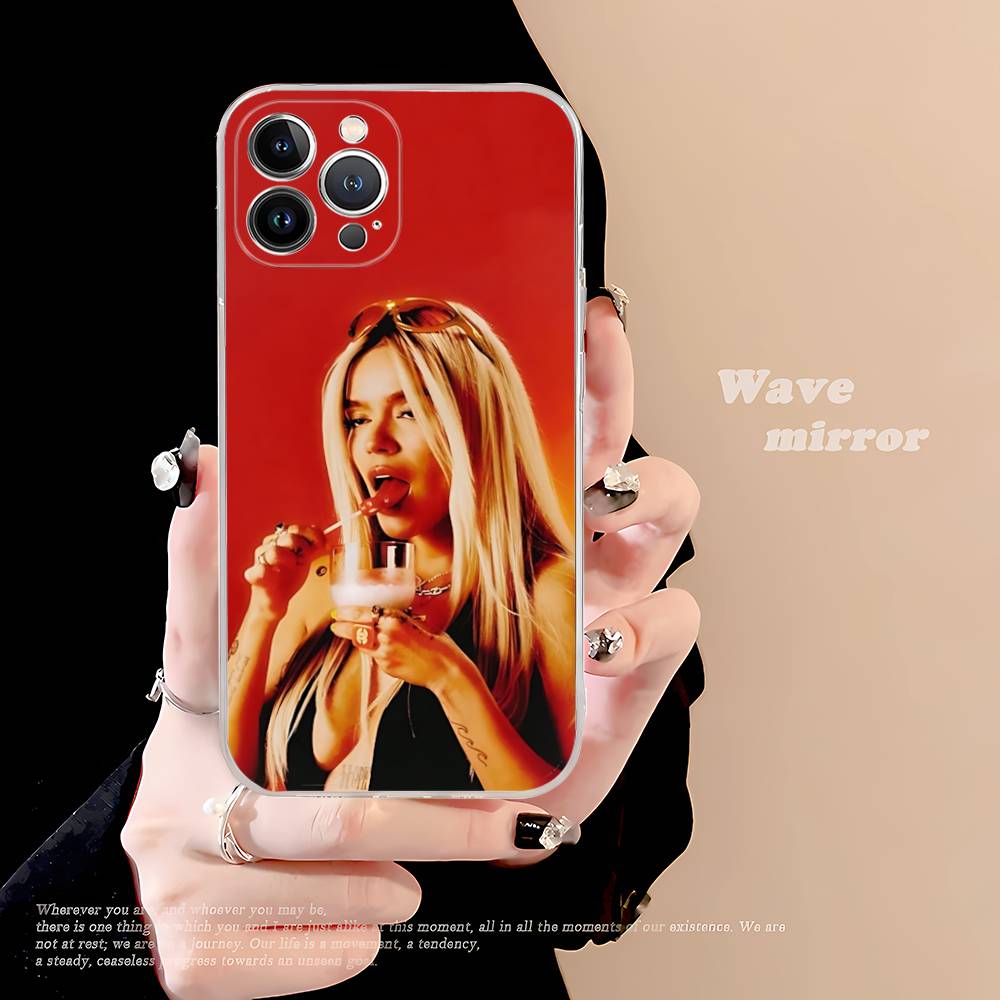 Singer K-Karol G For IPhone 17 16 15 14 13 12 Mini 11 Pro Max Transparent Case