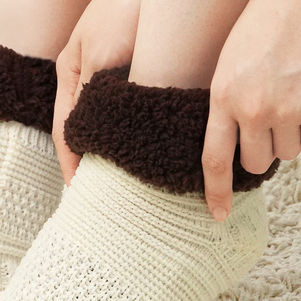 Носки для дома Gunze POLO BCS с флисовой подкладкой и тканым ярлыком с именем