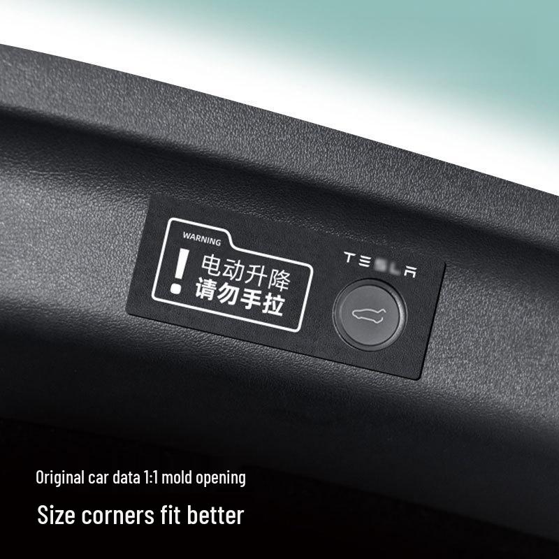 Предупреждающие наклейки на электрическую дверь багажника Tesla Model Y, Декор салона и Аксессуары для Model 3.