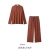 Araltay New Arrival Fashion Style Women's Clothing Fashion Drape Shirt Loose Pants 4437251 4437244