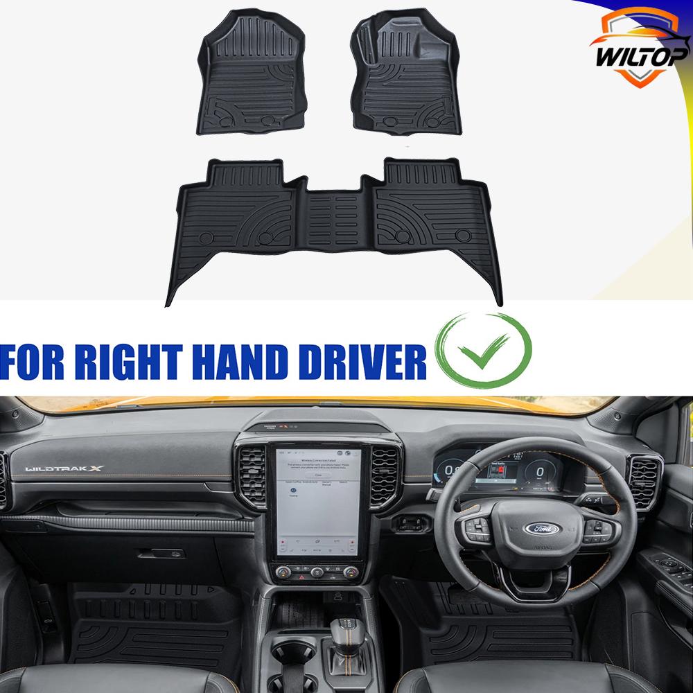 TPE 3D Коврики для пола Коврик для ног для Ford Ranger T6 T7 T8 2012-2025 Ranger Raptor Двойная кабина 4x4 Пикап Аксессуары для интерьера Коврик для пола