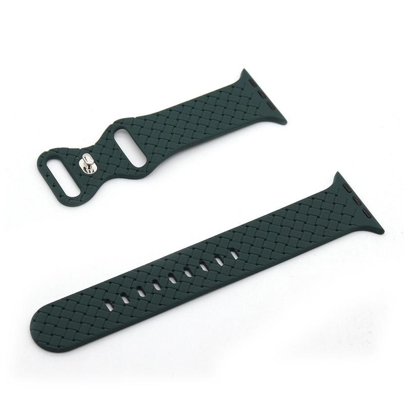 Силиконовый плетеный спортивный ремешок для Apple Watch, ремешок 45 мм, 40 мм, 44 мм, iWatch 41 мм, 38 мм, iWatch Serie 8, 7, 6 SE, 5, 4, 3, 49 мм, 42 мм