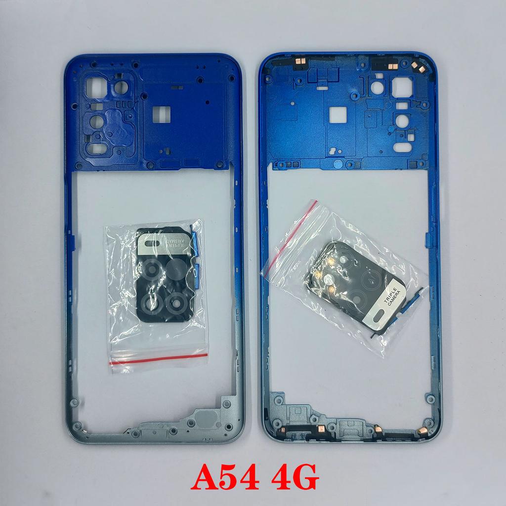Для OPPO A5s A5Xs A15 A15s A16 A16s A36 A54 A74 A93 A57 A76 4G 5G Средняя рамка корпуса + Боковая кнопка + Объектив камеры