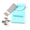 Отличный TIFFANY&Co. Запонки Мужские украшения Гравировка логотипа зажим для денег Серебро925 Б/у