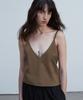 Beleudemaleu Suede V-Neck Bustier Top