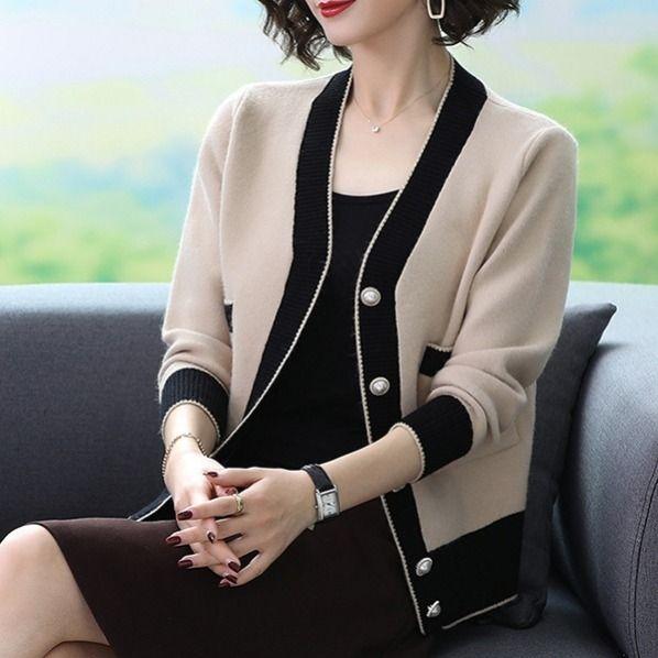 Вязаные кардиганы женские осенне-зимние свободные кардиганы на пуговицах свитера женские корейский стиль трикотаж с длинными рукавами