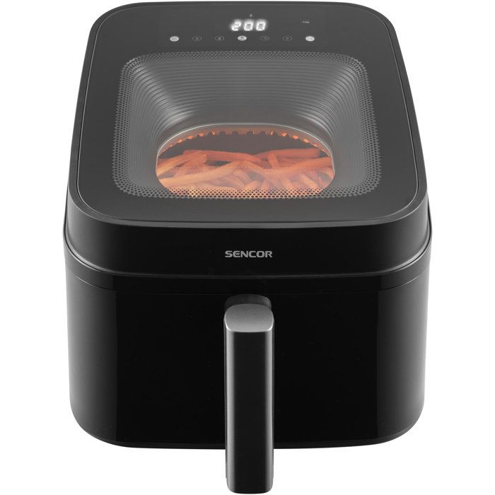 Friteuse à air chaud Sencor SFR 6900BK Vita - Fonction SHAKE - 12 programmes - Fenêtre de visualisation - 6,5 L - Noire