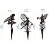 Garden Decorative Flower Elves 3 Piece Set, Metal Fairy Tale Statue, Suitable for Yard, Flower Pot, Lawn, Decoration Gift