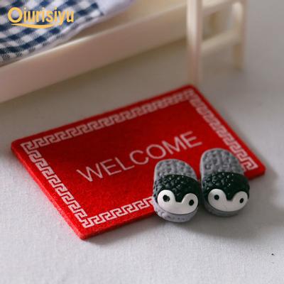 Миниатюрный тканевый напольный коврик миниатюрного кукольного домика 1/12