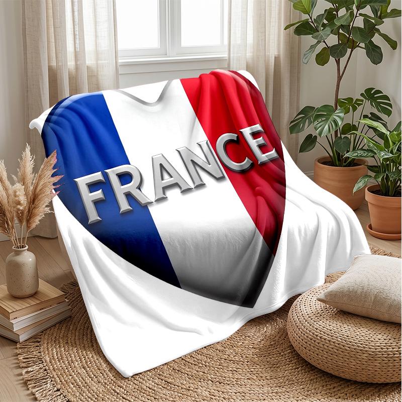 France national football team Theme blanket Soft Flannel Blanket Plush Throw Blanket Cozy Sofa Bed Blanket for Home Decor