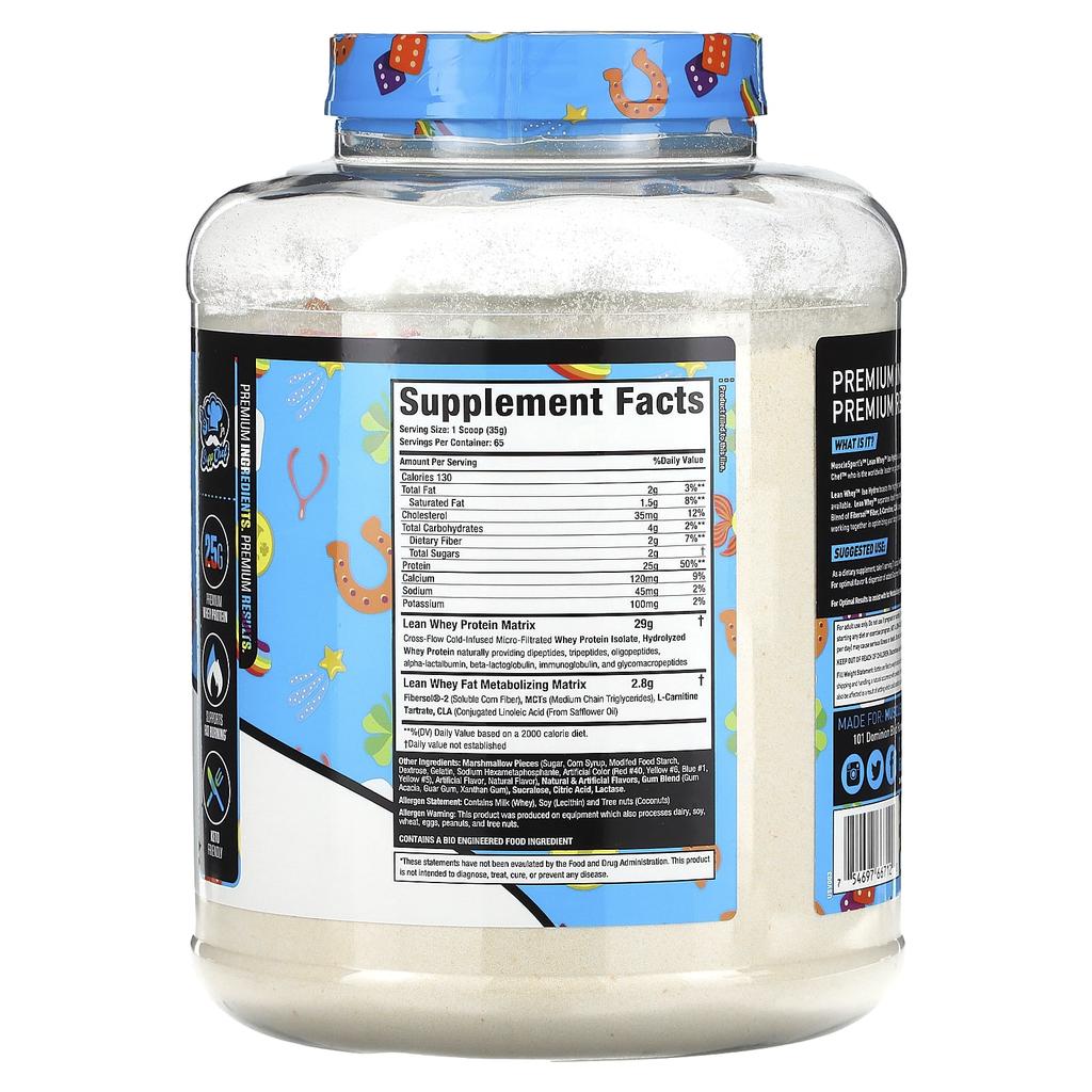 MuscleSport Lean Whey, Iso-Hydro, Lean Charm, 5 Lbs (2,275 G)