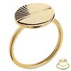 Gold Plated Ring 'Cleopatra' Golden - 14 Mm
