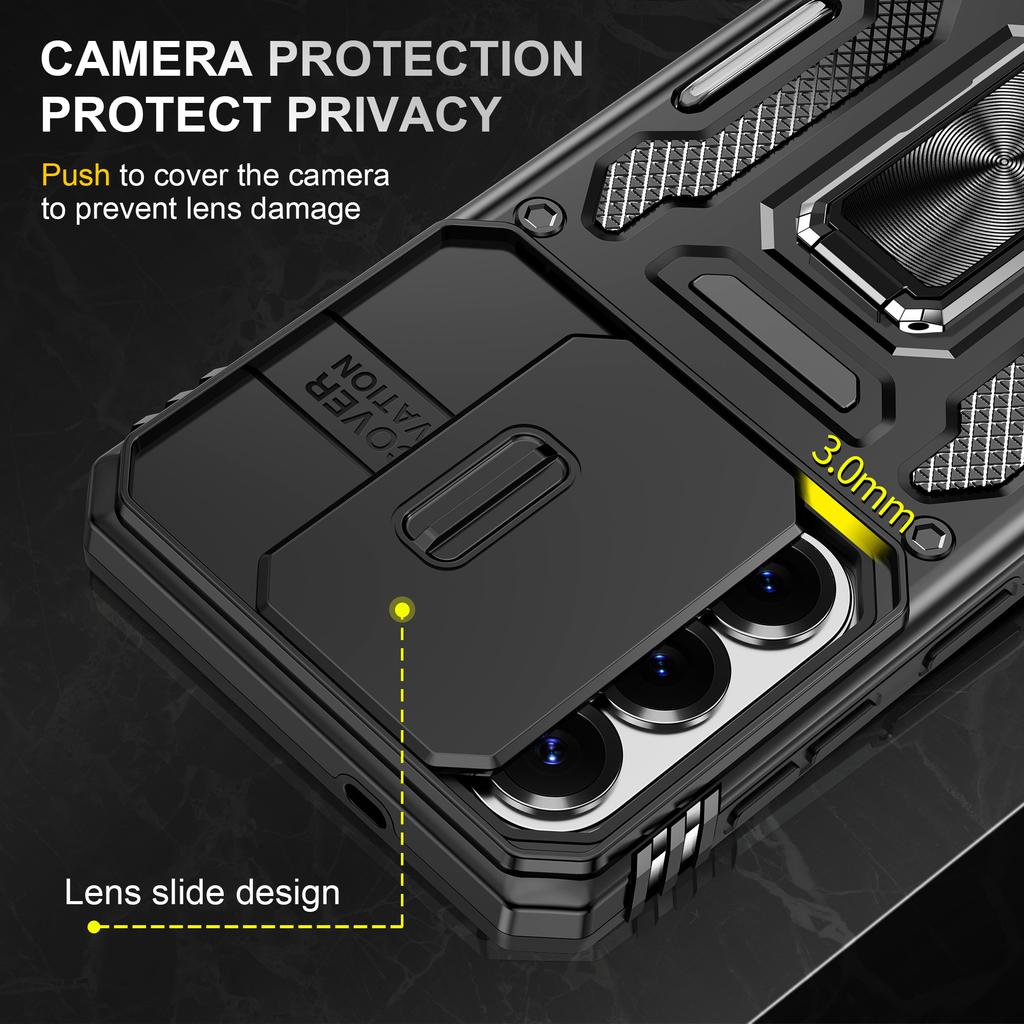Anti-Slip Phone Case for Samsung Galaxy S26 Plus S25 Ultra S24 FE S22 S23 S21 Ultra A17 5G A56 A36 A16 Kickstand Ring Cover Bag