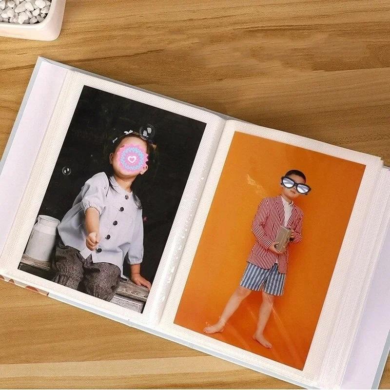 Фотоальбом вставного типа 4D Большой 6 дюймов 100 пластиковых детских фото горячее тиснение альбом для фотографий аксессуары книга для автографов