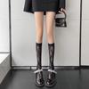 Women Sexy Floral Print Mesh Stockings Knee High Socks Soft Nylon Elastic Fishnet Fashion Long Leg Socks Designer Sheer Socks