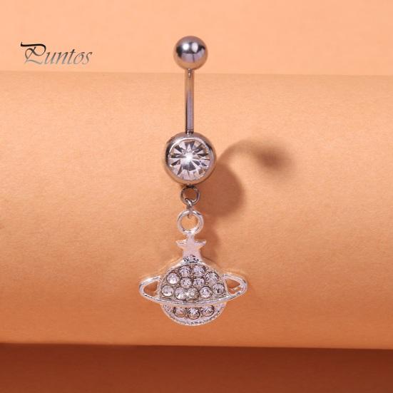 Кольцо на пупок со стразами, сердцем, бабочками, пятиконечной звездой, кулоном, сексуальное гипоаллергенное кольцо из нержавеющей стали, пирсинг пупка, висячее кольцо