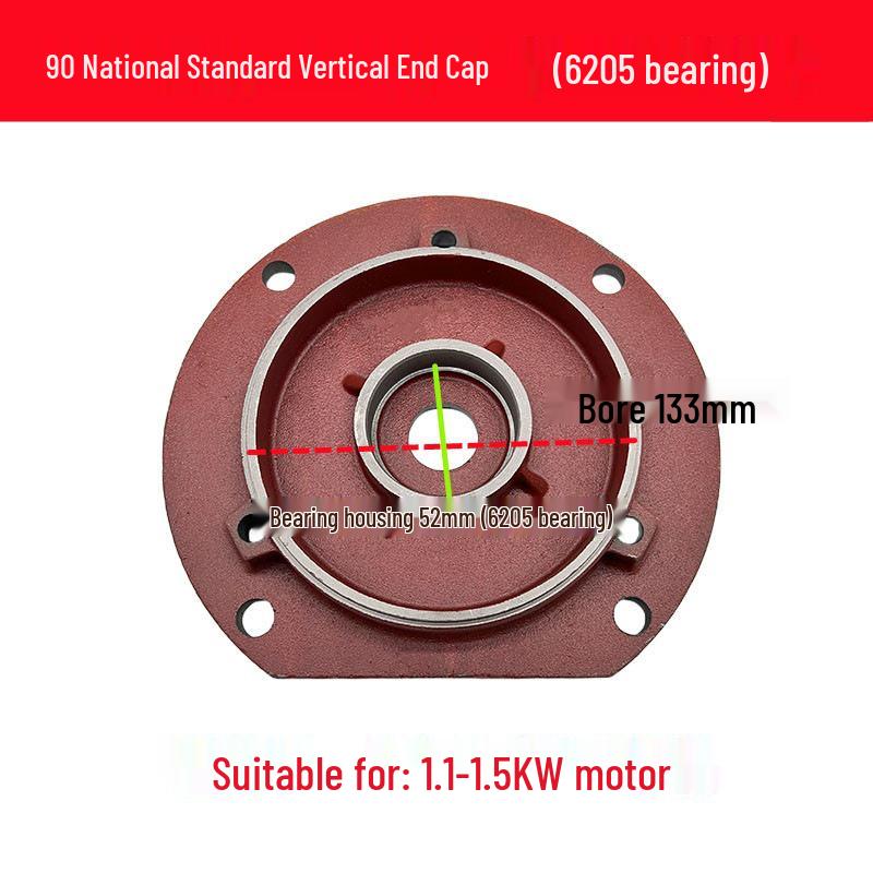 Y Motor Flange Vertical Front End Cover for Y90/100/112/132/160 Three-Phase Motors