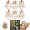 6pcs Christmas Decoration Wooden Pendants Unique Xmas Tree Hanging Ornament Collection