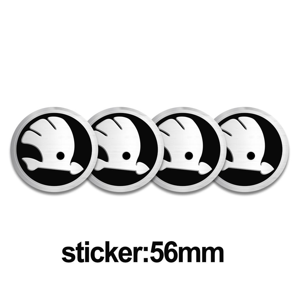 NADH5 4/8PCS 56 60mm Car Styling Wheel Center Hub Caps Rim Cover Badge Emblem Sticker For Skoda Rapid Octavia A5 RS Kodiaq Fabia A7