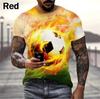 Football 3D Graphic T-Shirts Mens Womens Summer Fashion Street Hiphop TShirts Kids Funny Casual O Neck Short Sleeve Tee Tops