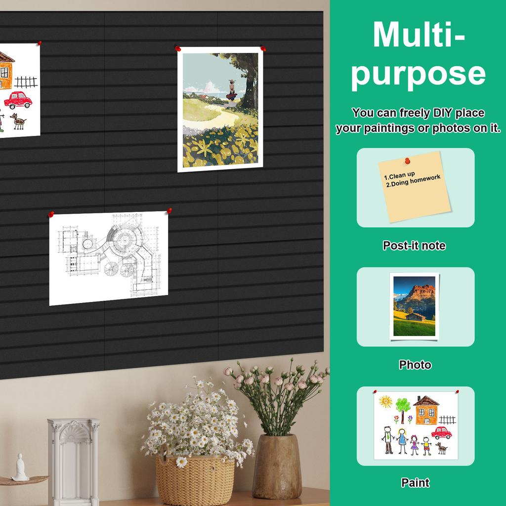 12 шт. Фетровые наклейки на стену Доска для объявлений для демонстрации школьных работ Фотостена Фон Мягкая деревянная доска для дома и офиса