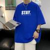 Men T-Shirts Letter Graphic Print Fashion Brand Tees for Men Oversize Tshirts Men Clothing Casual Tee Man Summer Korean Retro