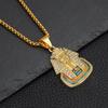 Egyptian Fashion Iced Out Pharaoh Pendant Gold Color Stainless Steel Necklace for Women Men Ancient Egypt Jewelry Gift 2025