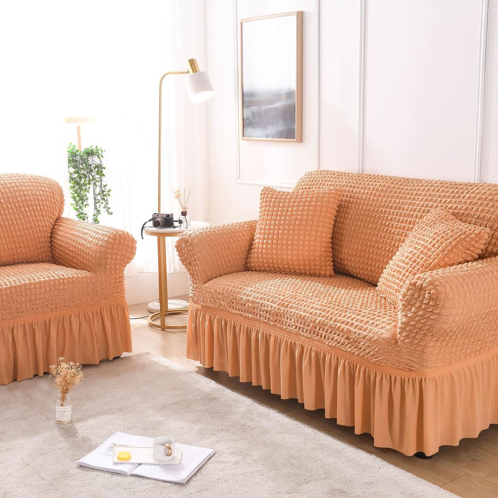 Сплошной цвет эластичный чехол для дивана для гостиной с принтом, эластичные секционные чехлы в клетку с принтом, чехол для дивана, L-образная форма, 1-4-местный
