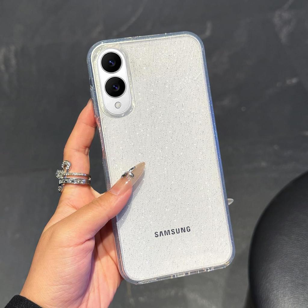 Мягкий чехол с блестками для Samsung Galaxy S26 Ultra S25 Fe S24 Plus S23 S22 S21 S20 A56 5G A36 A16 A26 A06 A55 A35 A25 A54 A07 A17 Прозрачная крышка