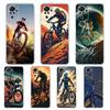 Прозрачный чехол для телефона для Redmi 13C 12C 10C Note 13 12 11 11T K40 Gaming Plus Pro 4G 5G Мягкий ТПУ чехол-оболочка BIKE Велоспорт Искусство