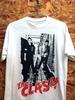 Редкий! Хлопковая белая футболка унисекс с принтом группы The Clash, размеры от S до 5XL