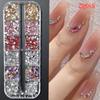 Mix 3D Nail Rhinestones 12 Grids Crystal Diamonds For Nail Art Mini Glitter Diamonds Decorative DIY Nail Art Accessories