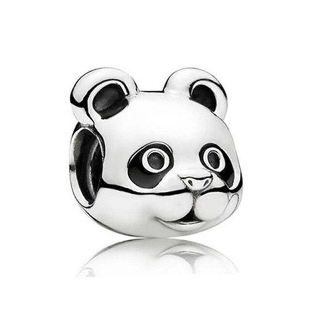 Silver Animal Cat Panda Rabbit Rabbit Lion Owl Unicorn Horse Jewelry Pendant Bracelet DIY Fit Original Bracelet