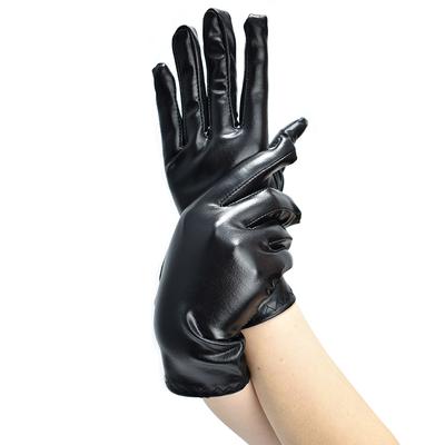 Короткие перчатки из искусственной кожи Wetlook, женские перчатки для выступлений, косплея, танцев, панк-фестивалей, вечеринок, аксессуары для одежды, перчатки с закрытыми пальцами