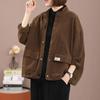Autumn Women's Casual Loose Stand Collar Short Cardigan