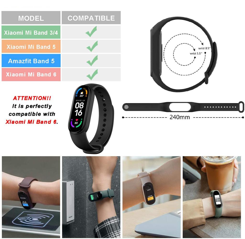 Ремешок для Xiaomi Mi Band 6 7 браслета Спортивный силиконовый ремешок для часов Miband band6 band4 correa Для Xiaomi mi band 3 4 5 7 ремешки