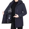 Mens Short Down Jacket Winter Warm Hooded Parka Middle-Aged Men Slim Fit Black Gray Coffee Navy